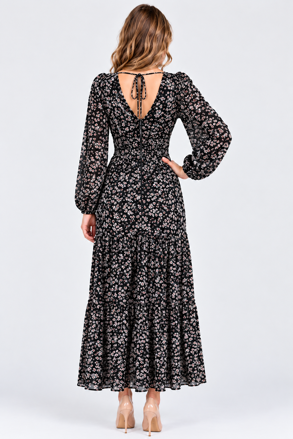 Flower print maxi dress